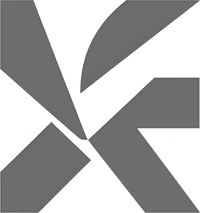 Минималистичный абстрактный логотип компании Кредит54 в серых тонах на белом фоне